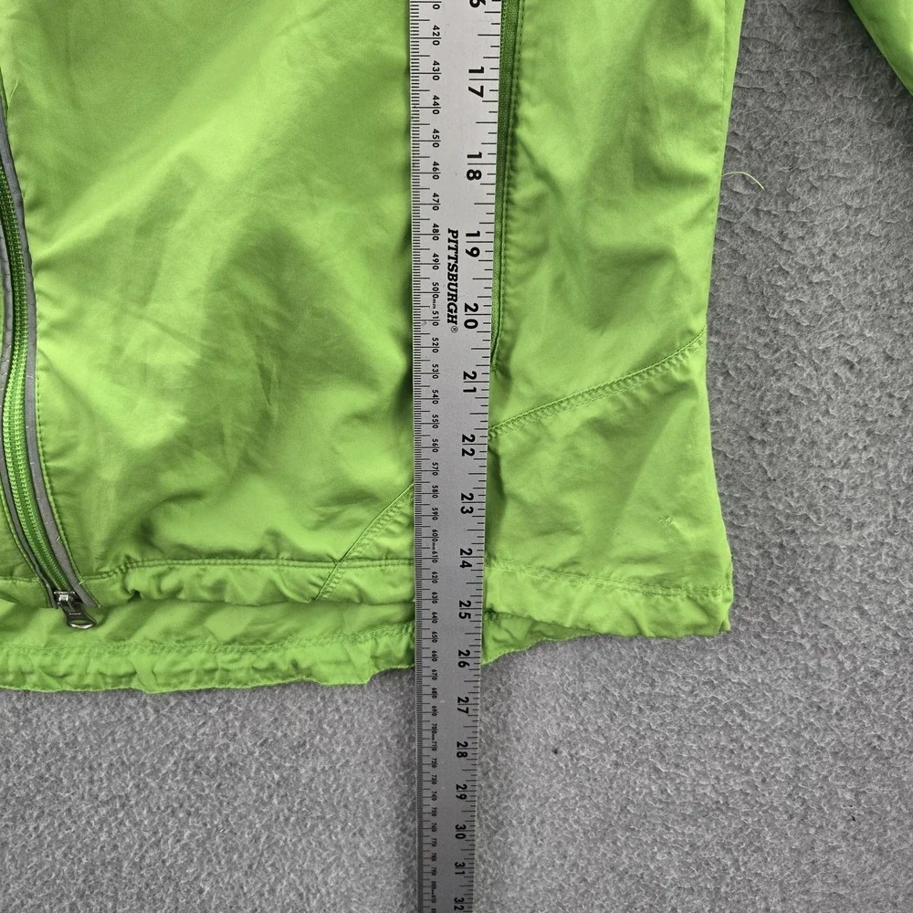 Nike Women Jacket XL Green Windbreaker‎ Activewear Gorpcore Zipper Logo Contrast